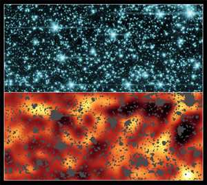 Stars and galaxies in the constellation Draco