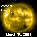 Coronal Hole Of Sun 30-3-2001
